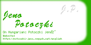 jeno potoczki business card